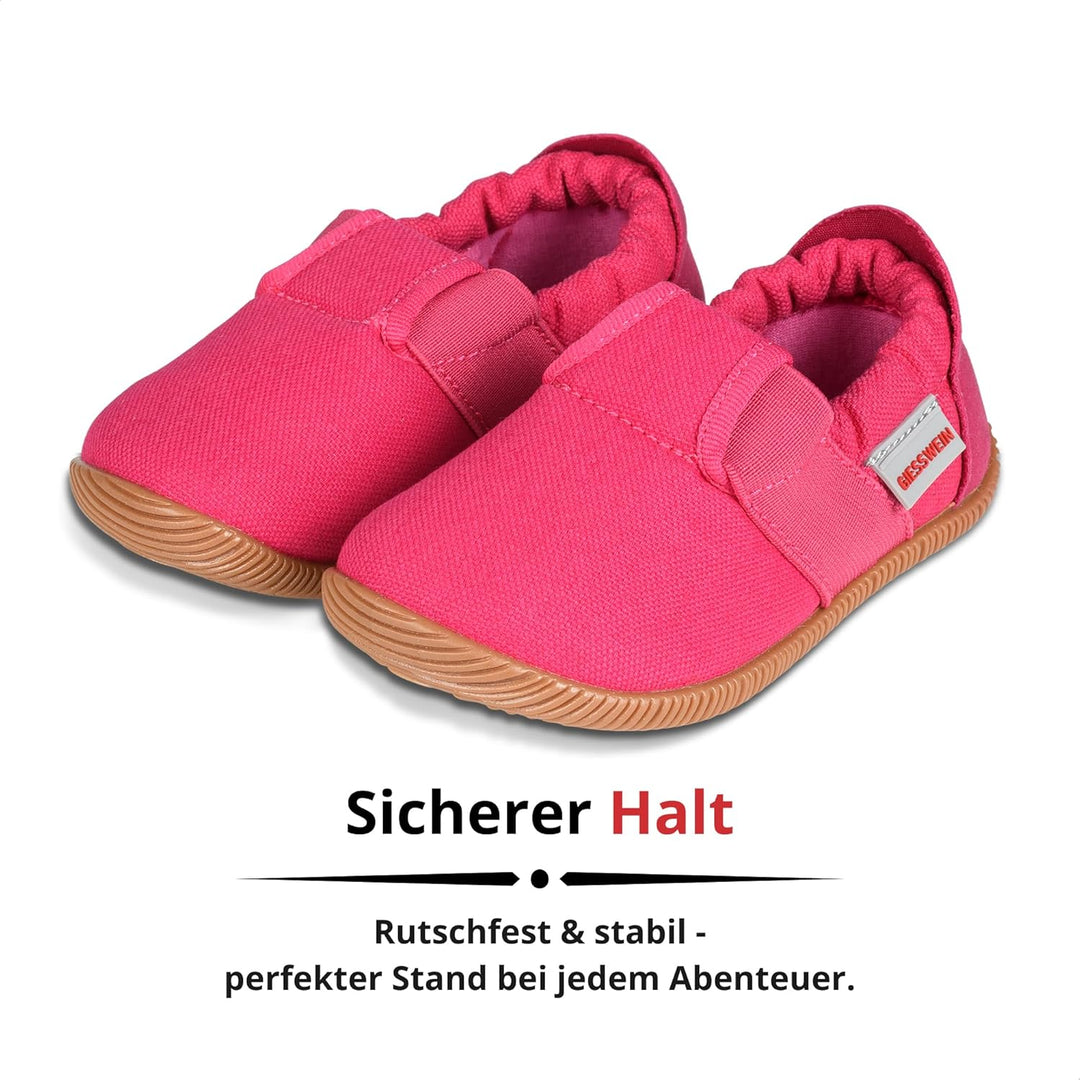 Giesswein Kinder Hausschuhe Söll Slim-Fit - Baumwoll Slippers für Mädchen & Jungen, Rutschfeste Kind