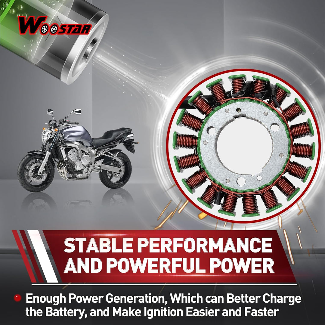 WOOSTAR 18 Spule 3 Draht Magneto Stator Ersatz für FZ6 FZ6N FZ6S Pocketbike 2004-2009 Motor, FZ6