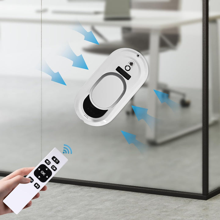 Fensterputzroboter Kabellos mit Akku, Automatischer Fensterreiniger Roboter mit Fernbedienung, AI Ro