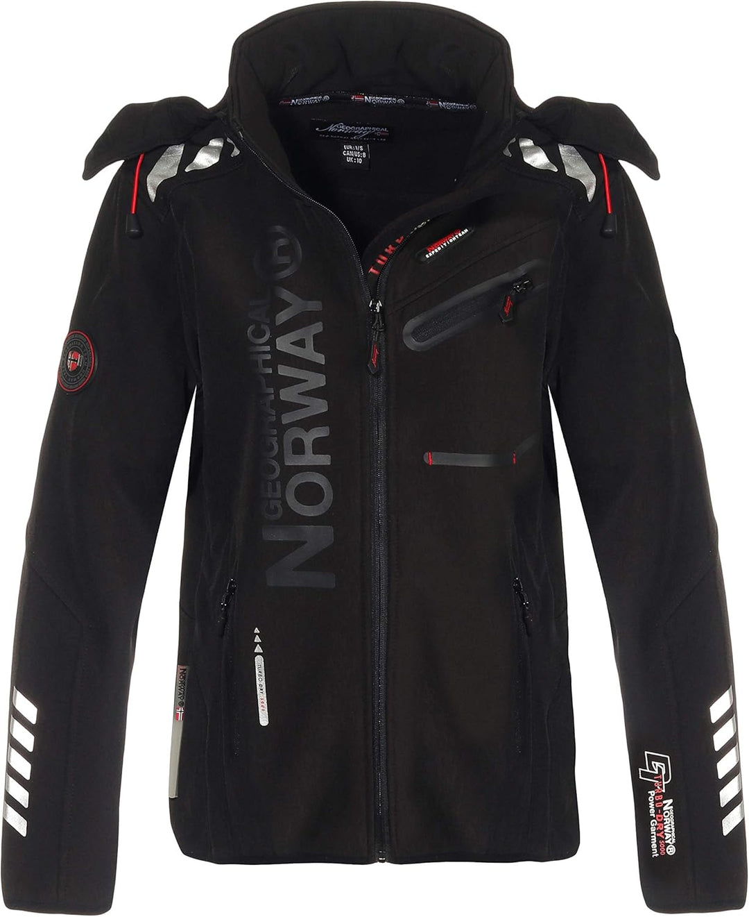 Geographical Norway Damen Jacke Softshell, M Schwarz / Schwarz