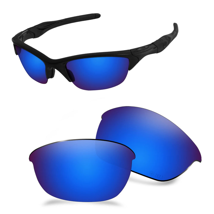 AOZAN ANSI Z87.1 Ersatzgläser kompatibel mit Oakley Half Jacket 2.0 OO9144 Sonnenbrille Capriblau Po
