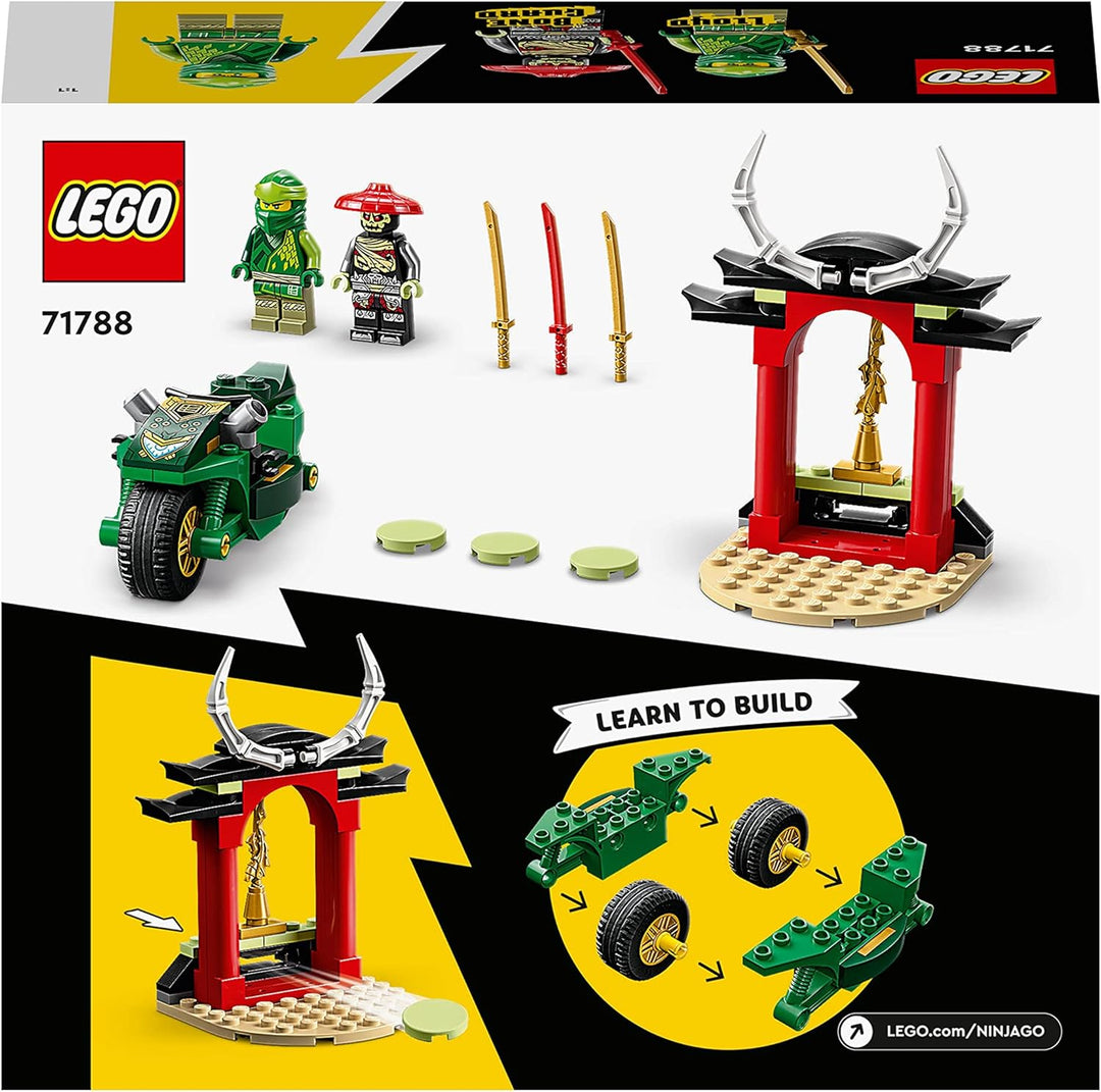 LEGO NINJAGO Lloyds Ninja-Motorrad, Spielzeug für Anfänger mit 2 Minifiguren: Lloyd und Skelett-Wäch