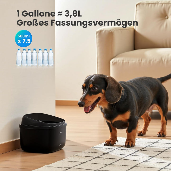 Gardner Pet 3.78L Wasserbrunnen mit Vortex-Filtration, Trinkbrunnen für Hunde und Katzen, leiser aut