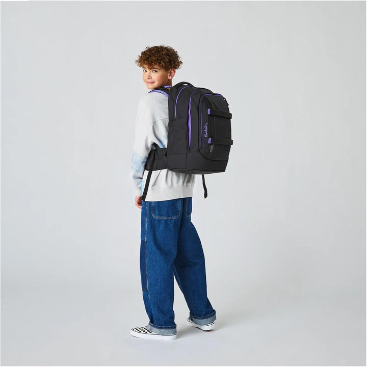 Satch Pack ab 5. Klasse ergonomisch 30L Stauraum standfest Organisationstalent Einheitsgrösse Purple
