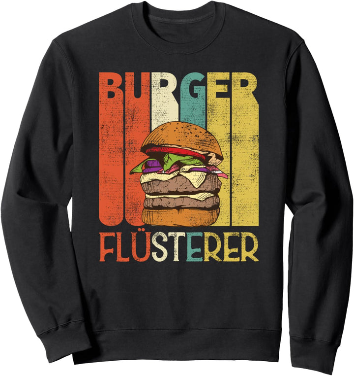 Vintage Burger Flüsterer Retro Hamburger Cheeseburger Sweatshirt