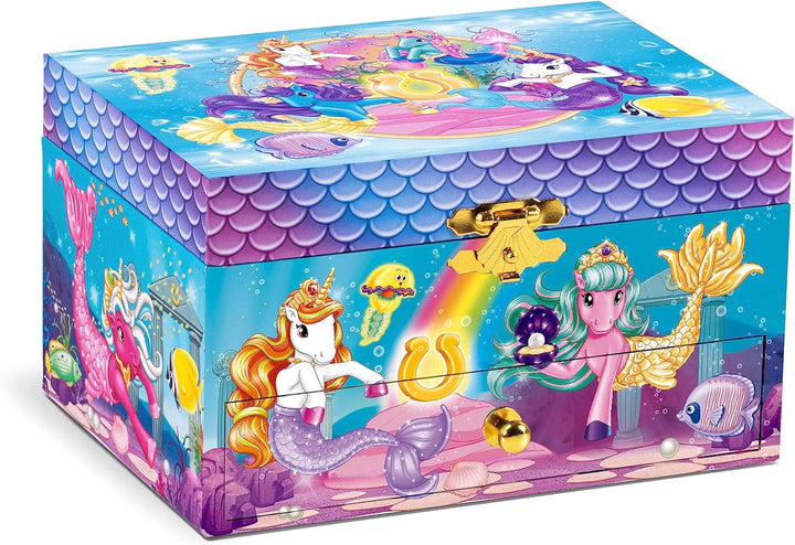 CRAZE Music Box Galupy Mermaid | Spieluhr mit Melodie, Mädchen Schmuckkästchen mit Meerjungfrau-Graf