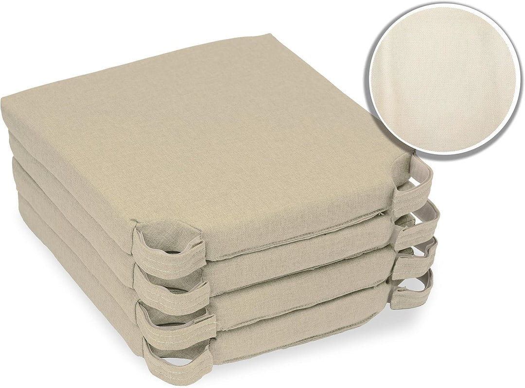 sunnypillow 4er Set Stuhlkissen mit Klettverschluss Polsterauflage Auflage für Stühle - Indoor/Outdo