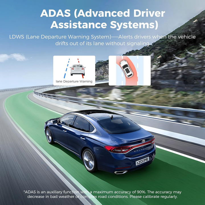 AZDOME Dashcam 1080P FHD Autokamera mit 3 Zoll Bildschirm, 150° Weitwinkelobjektiv, Loop-Aufnahme, G