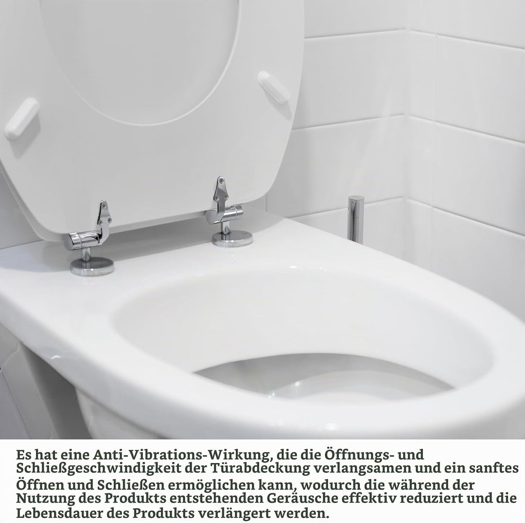 WC Sitz Scharniere Ersatzteile, Befestigungs-Set für Toilettendeckel mit Absenkautomatik, WC Sitz So