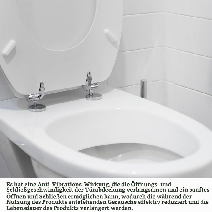 WC Sitz Scharniere Ersatzteile, Befestigungs-Set für Toilettendeckel mit Absenkautomatik, WC Sitz So