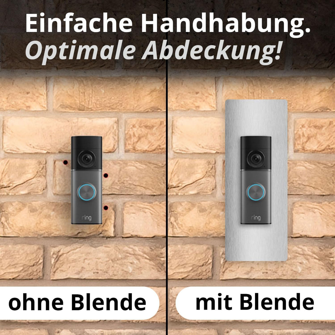 iSecur Blende passend für Ring Videotürklingel aus Edelstahl I Wired Doorbell Pro 3. Gen (2025) I Kl