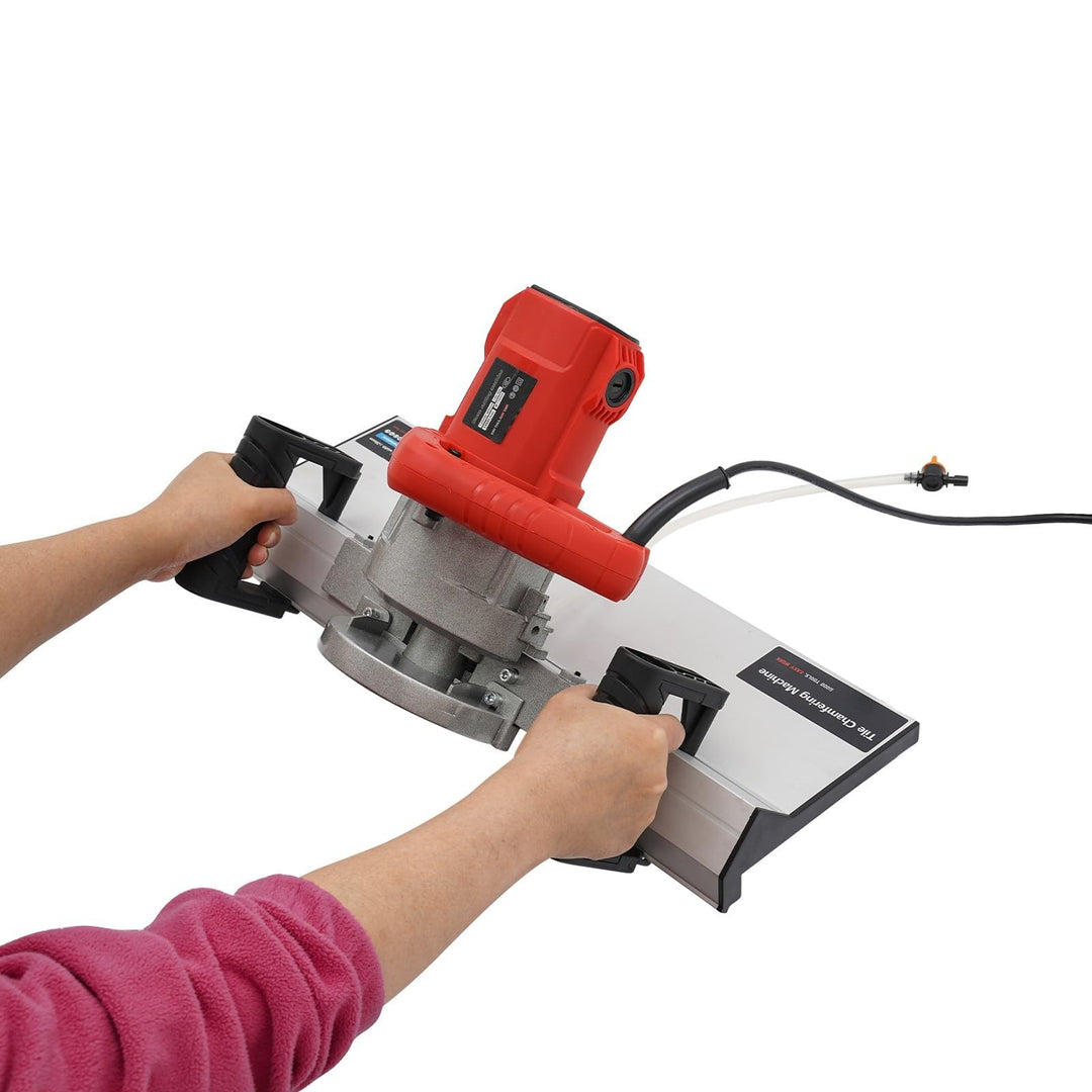 Fasenmaschine für Fliesen 1200W, Elektrischer Fliesenschneider zum Anfasen, 43 Grad Kante Schneider