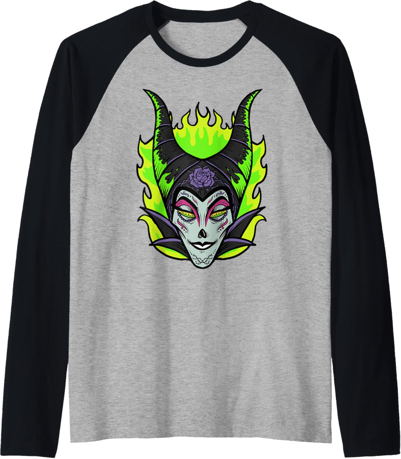 Disney Sleeping Beauty Maleficent Sugar Skull Raglan