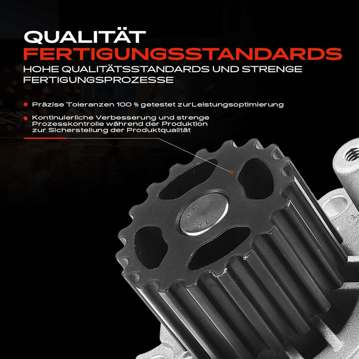 Frankberg Wasserpumpe Wasserumwälzpumpe Kompatibel mit A2 8Z0 1.2L 1.4L 2000-2005 A3 8P1 8P7 8PA 1.9