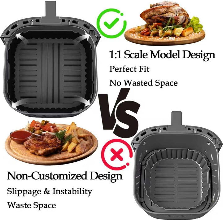 Silikonform Heissluftfritteuse für Russell Hobbs Heissluftfritteuse-3 Stück Airfryer Zubehör Silikon