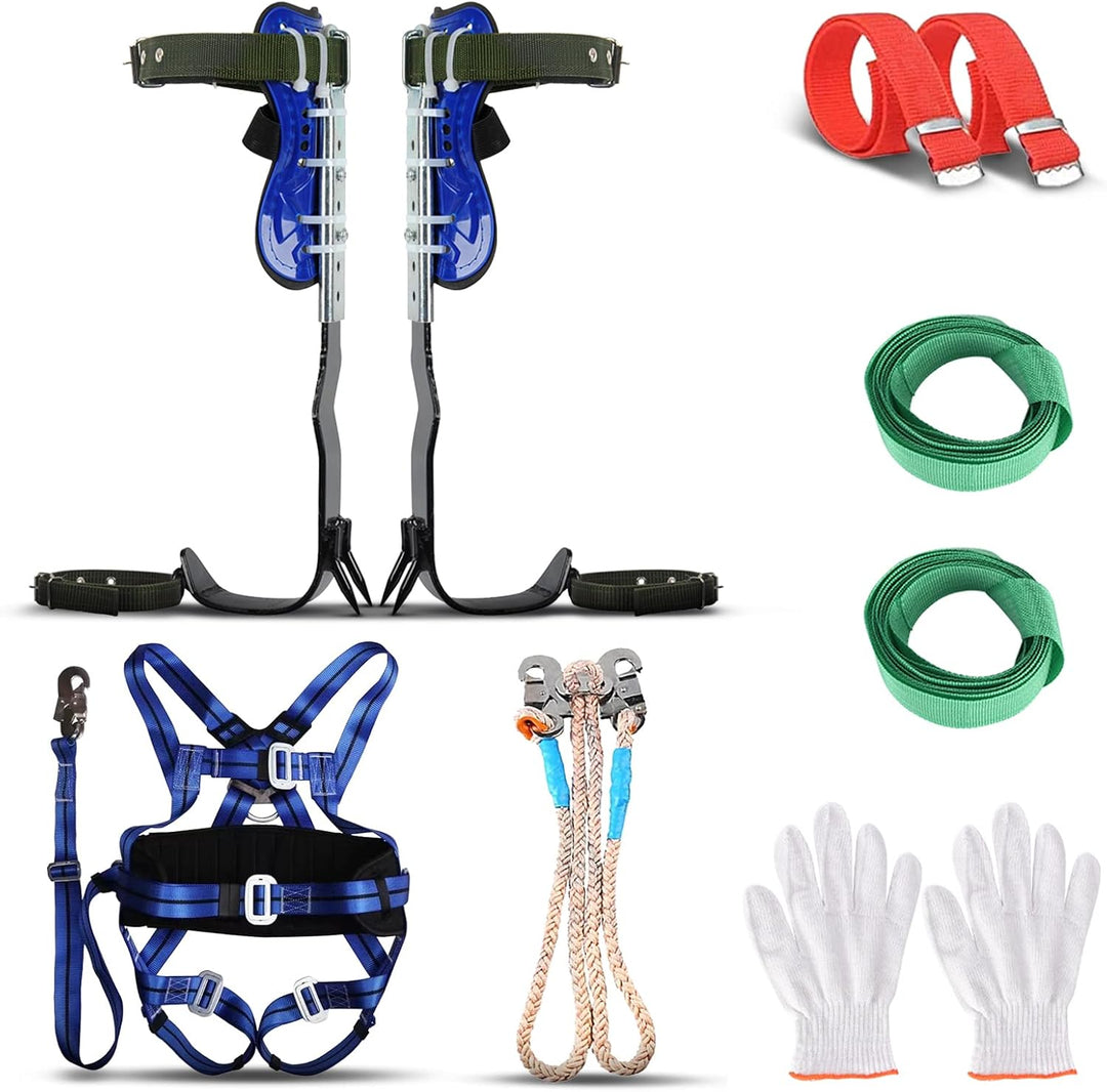 Kotsy Baumnägel-Set aus Edelstahl, zum Klettern von Bäumen, Sicherheitsgurt zum Klettern rot