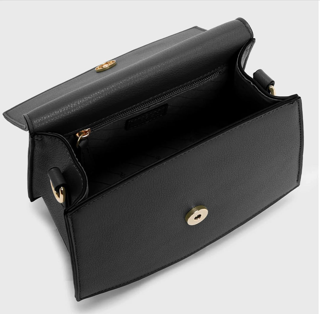 L.CREDI Lauretta Umhängetasche 22 cm Schwarz, Schwarz