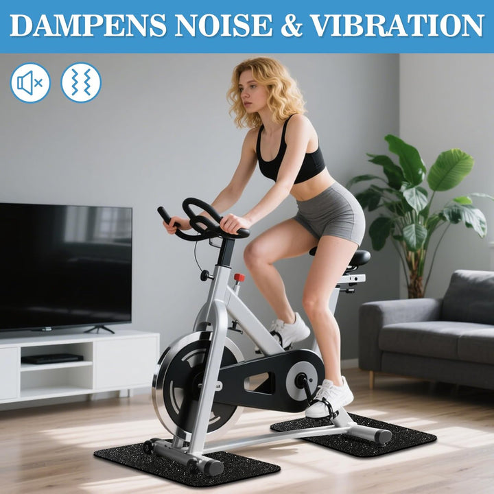 Bodenschutzmatte für Sportgeräte Fitnessgeräte 28 x 70cm 2 Stück Stossfeste Bodenschutzmatte Fitness