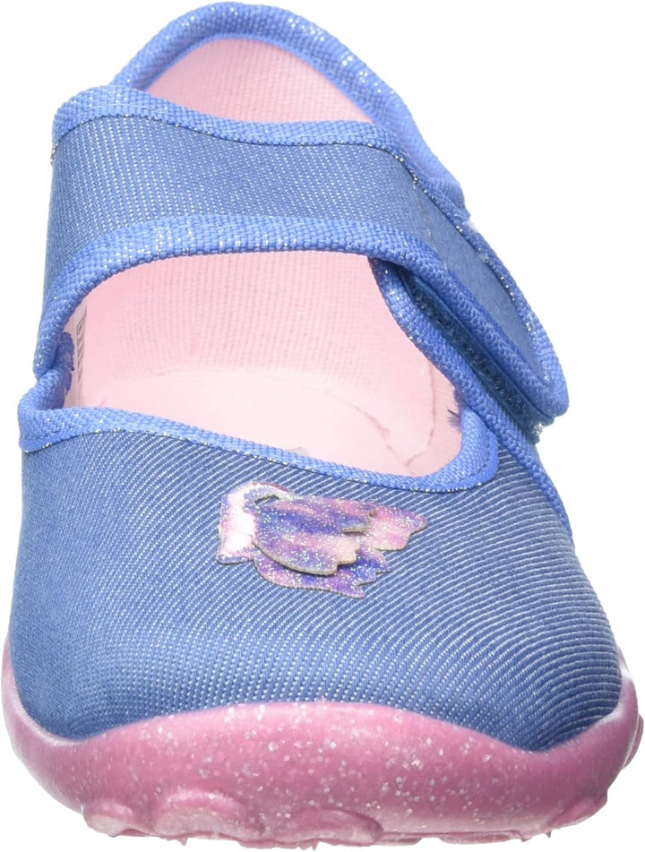 Superfit Mädchen Bonny Hausschuhe 23 EU Blau Rosa 8020, 23 EU Blau Rosa 8020