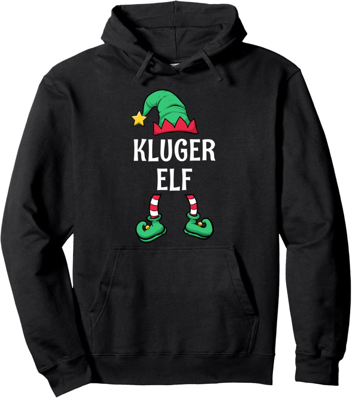 Kluger Elf Partnerlook Familien Outfit Männer Weihnachten Pullover Hoodie