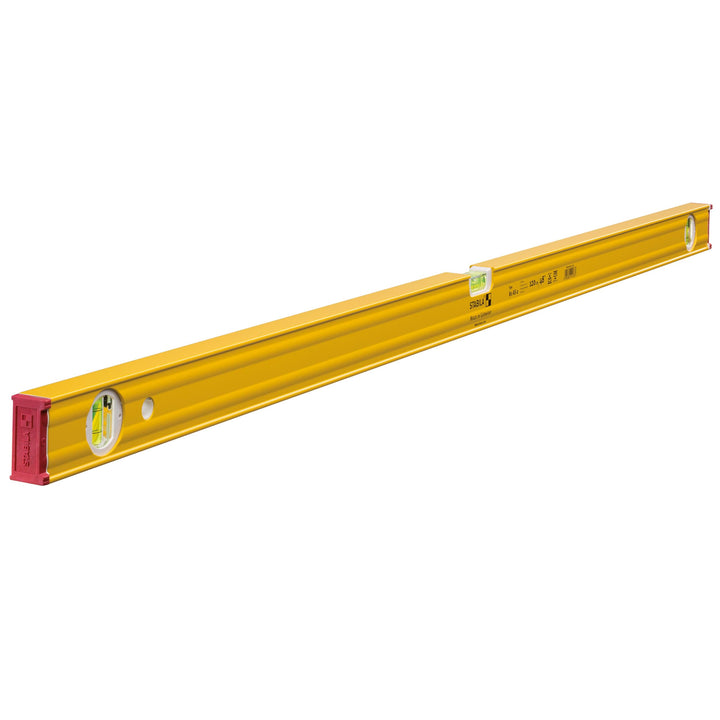 STABILA Wasserwaage Type 80 AS-2, 120 cm, verstärktes Alu-Profil, 1 Horizontal-Libelle, 2 Vertikal-L