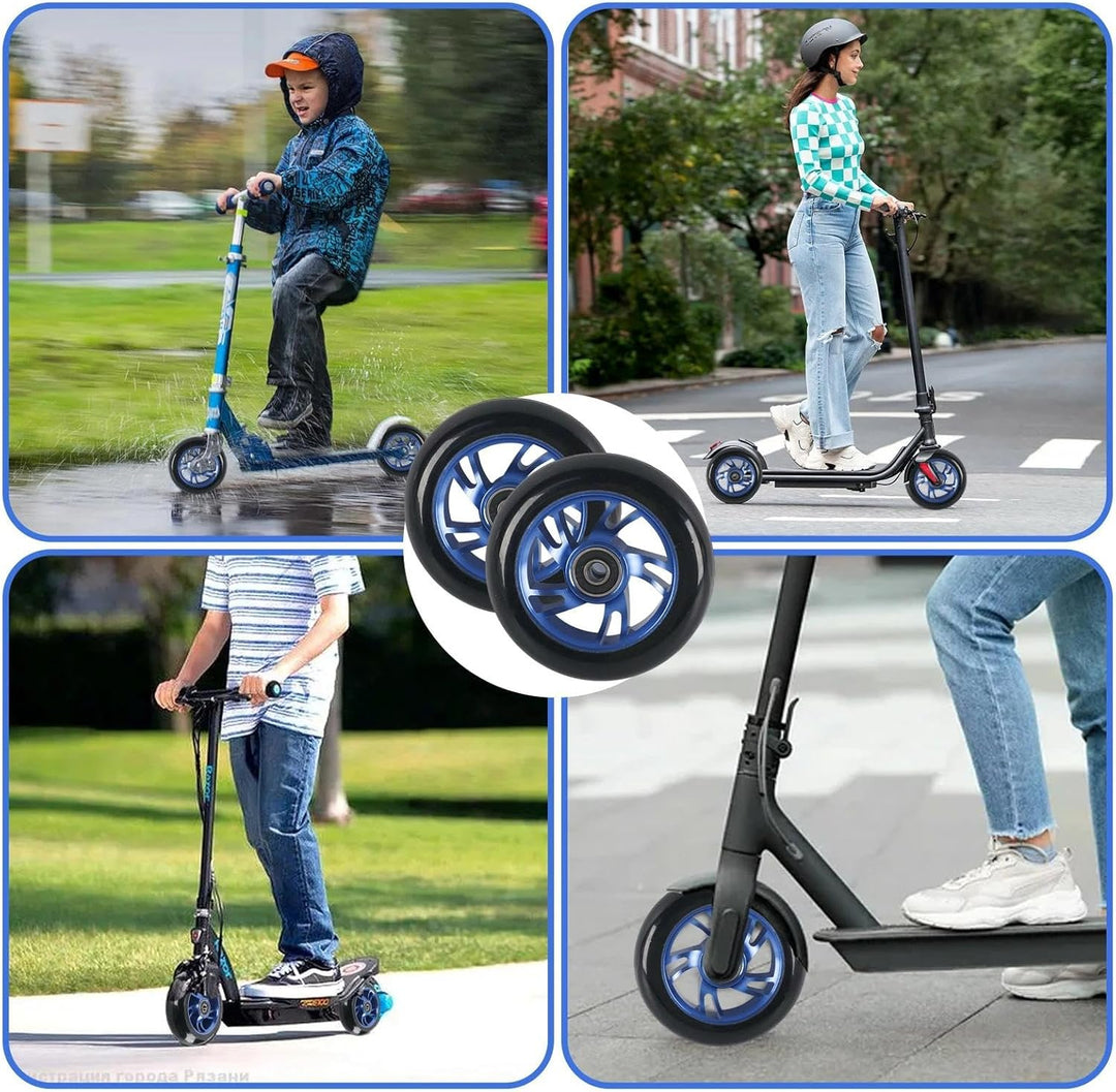 2 Stück Stunt Scooter Rollen 100mm Thickened PVC Replacement Wheels Scooter Ersatzräder mit ABEC-11