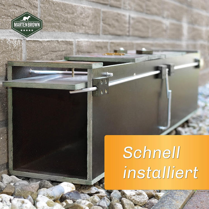 Martenbrown® Marderfalle Gross 100cm I Dient auch als Waschbärfalle oder Katzenfalle I Marder Kasten