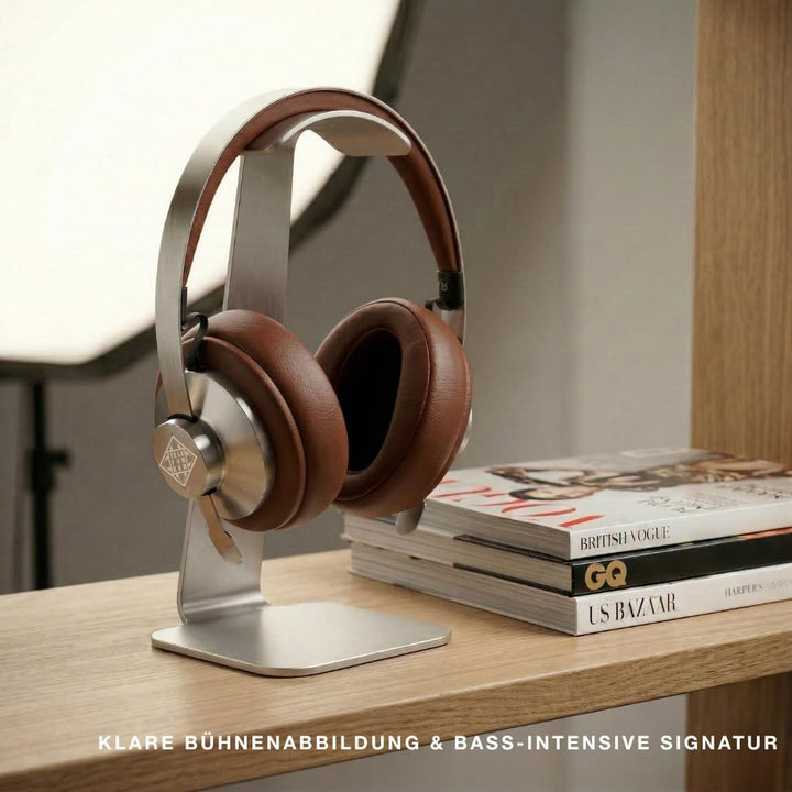 TELEFUNKEN ARCO Classic Edelstahl-Bluetooth-Kopfhörer – Ikonische Ganzmetall-Silhouette mit Luxus-Ha