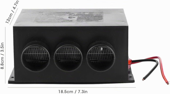 12V 600W Autoheizung 3 Loch Tragbare Winterheizung Wärmer Windschutzscheibe Entfroster Nebelentfernu