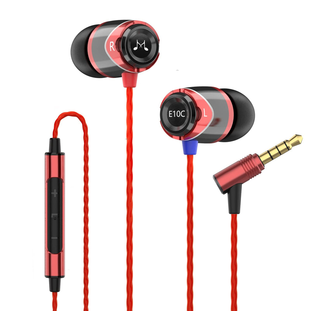 SoundMAGIC E10C Kabelgebundene Kopfhörer mit Mikrofon, HiFi-Stereo-Ohrhörer, geräuschisolierende In-
