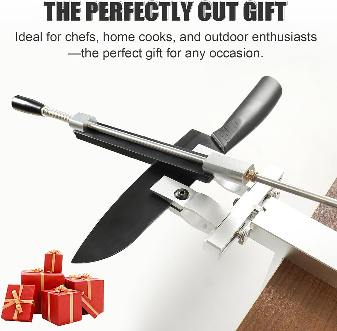 Messerschärfer Profi, Knife Sharpener, Messerschleifer Aluminium 360° Flip Drehung mit Festem Winkel