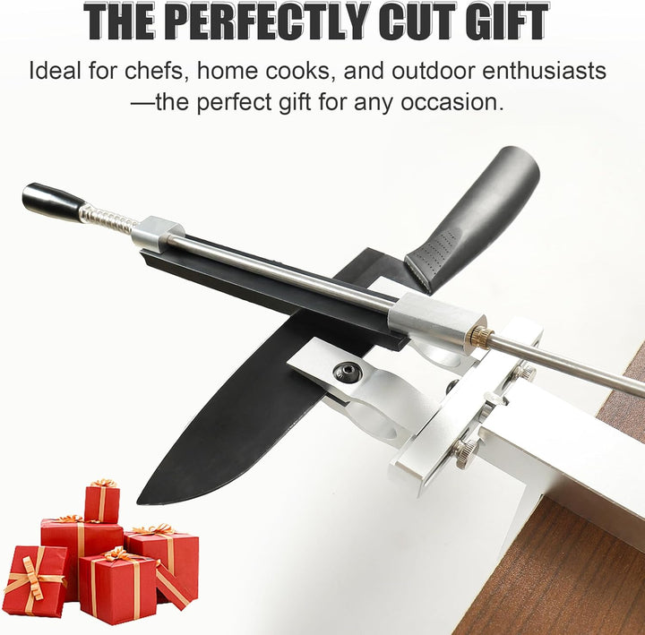 Messerschärfer Profi, Knife Sharpener, Messerschleifer Aluminium 360° Flip Drehung mit Festem Winkel