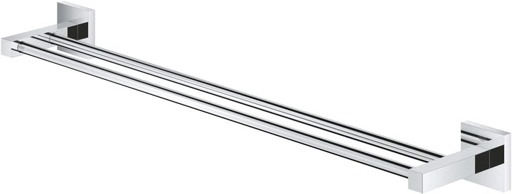 GROHE Start Cube - Doppel- Badetuchhalter (Stichmass: 600mm, verdeckte Befestigung, Material: Metall