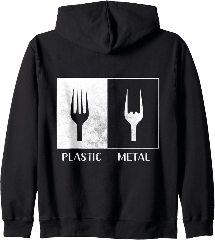 Backprint Plastik Heavy Metal lustiges Musik Kapuzenjacke