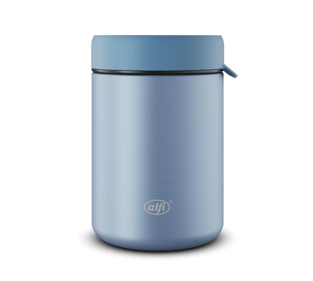 alfi ISO FOOD MUG 350ml, Blau matt, Edelstahl Thermobehälter für Essen, Isolierbehälter für Suppen,