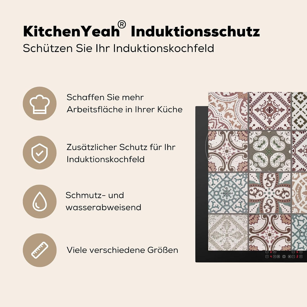 KitchenYeah© Herdabdeckplatte Einteilig Ceranfeld Abdeckplatte für | 81x52 cm - Induktionsschutz Cer