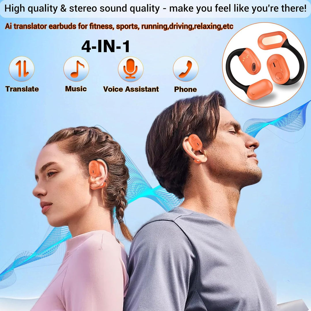 übersetzungskopfhörer in echtzeit LY7, übersetzer kopfhörer 144+ sprachen talkbuds für iOS & Android