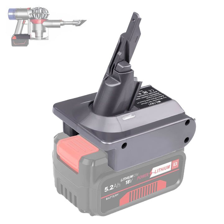BTRUI V7 Adapter für Einhell 18V Power X Serie Lithium Akku auf für Dyson V7 Animal Fluffy Motorhead