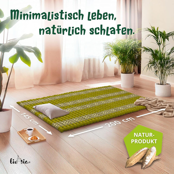 livasia Rollmatte Rollmatratze L-200x110x4,5cm, Gästebett Gästematratze 1 Person, Reisebett Kofferra