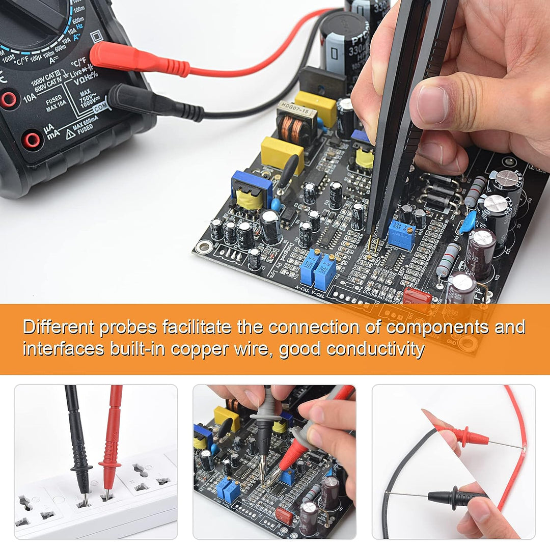 Messleitungen für Multimeter Test Kabel Set MESTEK 21 Stück Bananenstecker Prüfsonden Krokodilklemme