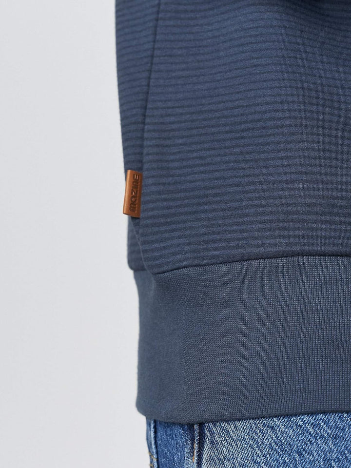 mazine Herren Ludlow Striped Sweater - deep Ocean - M