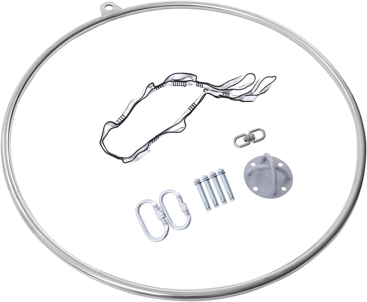 Aerial Hoop Professioneller Edelstahl Einpunkt Hooping Ring Kit für Luftakrobatik und Aerobic bis 11