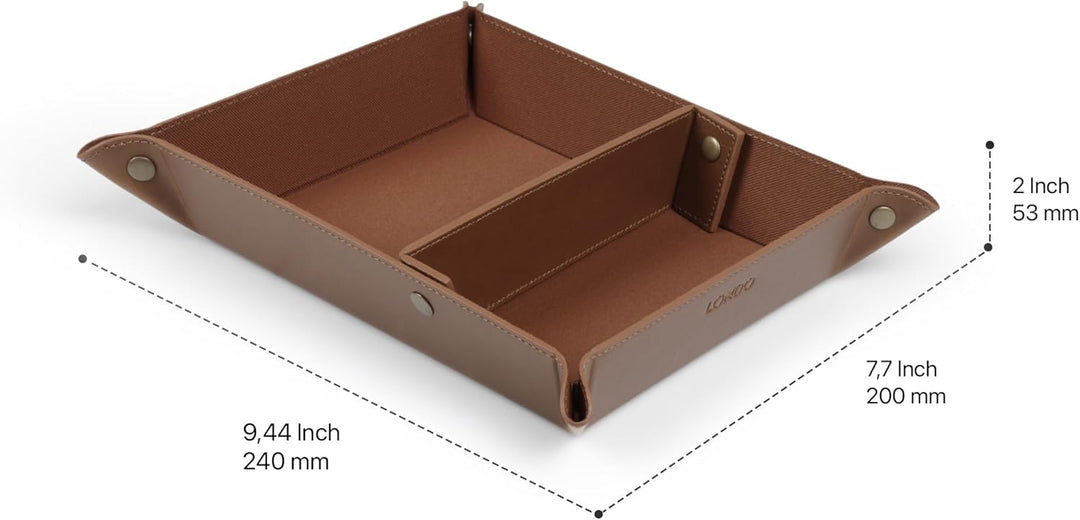 Londo Leder Taschenleerer - Vide Poche - Ledertablett Organizer, Praktische Aufbewahrungsbox - für G