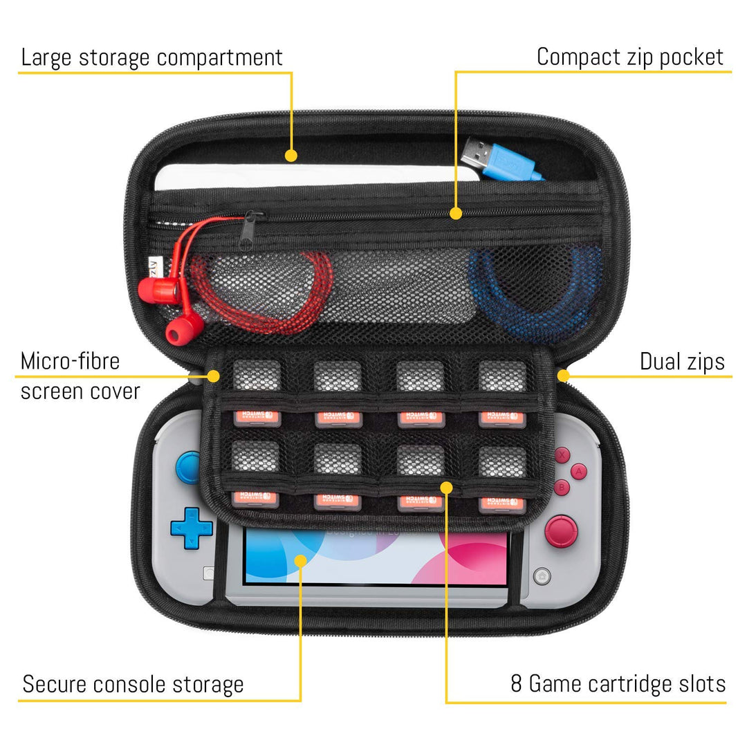 Tragetasche für Nintendo Switch Lite (Modell 2019), schützende Hartschale, tragbare Reise-Tragetasch