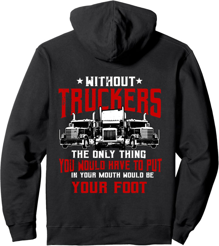 Trucker Design auf der Rückseite der Kleidung Pullover Hoodie