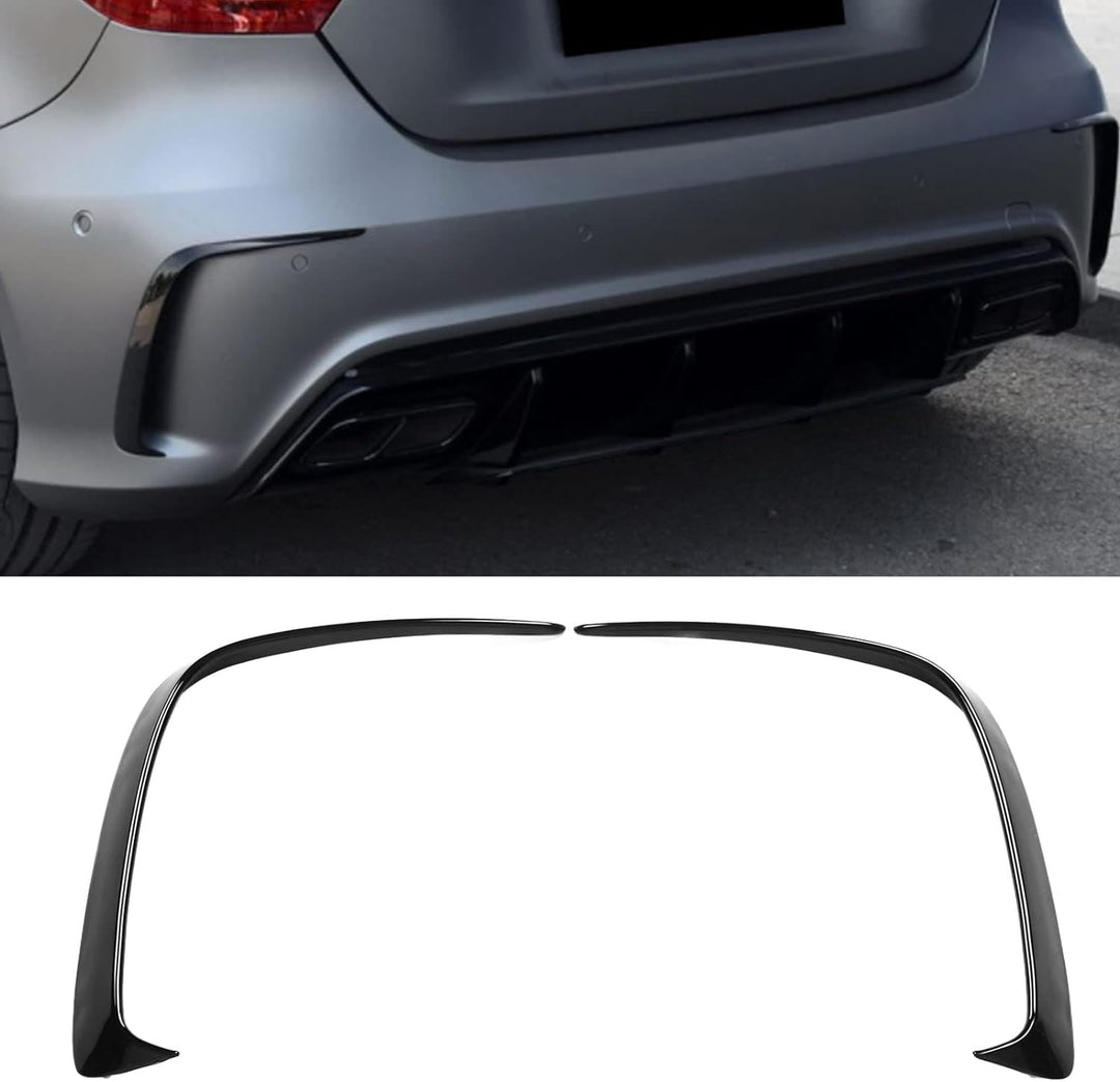 Jadeshay Auto Heckstossstangenspoiler, 1 Paar Heckstossstangensplitter Ersatz Auto Heckschürze Spoil