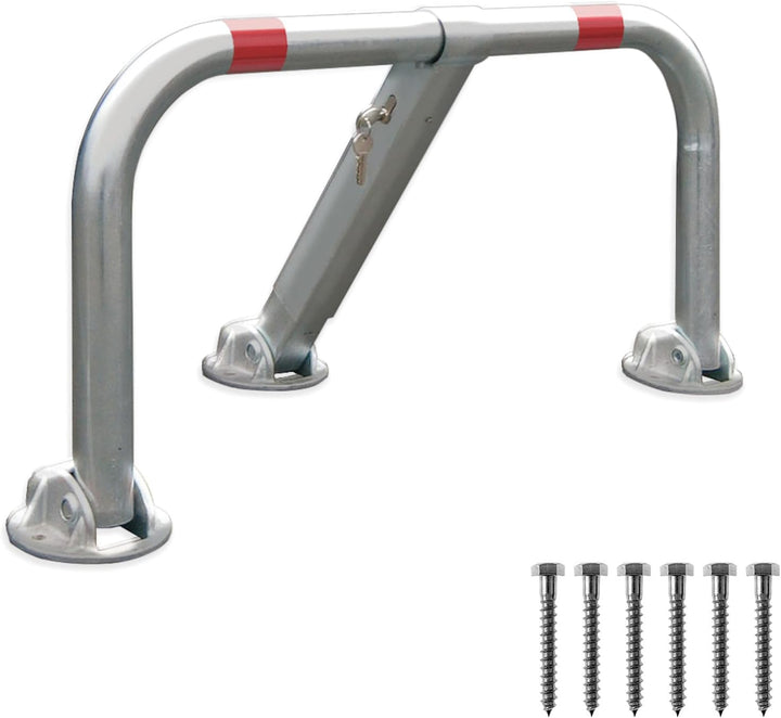 ARCO SRL 3-Fuss-Standard-Parkbügel - Parkplatzsperre, umlegbar mit Zylinderschloss, ARS480 Absperrbr