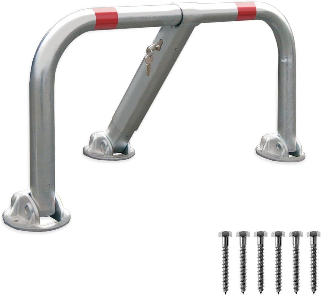 ARCO SRL 3-Fuss-Standard-Parkbügel - Parkplatzsperre, umlegbar mit Zylinderschloss, ARS480 Absperrbr