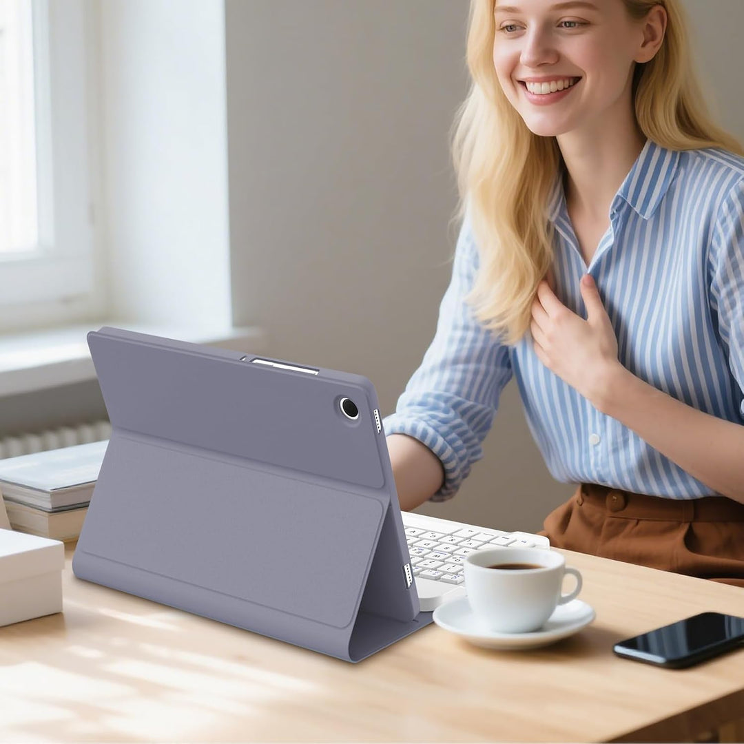 Hülle mit Tastatur für Samsung Galaxy Tab A11+ 11" & A9+ 11" (2025/2023), SchutzHülle, Deutscher QWE