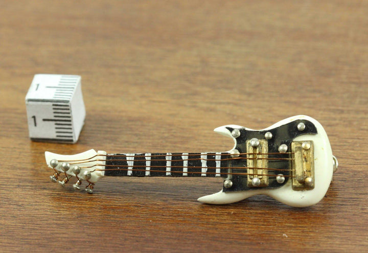 Miniblings E-Gitarre elektrische Gitarre Brosche Gitarre Gitarist + Box Band weiss - Handmade Modesc